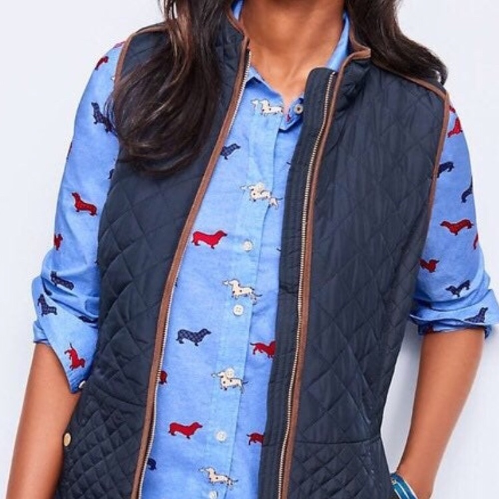 Talbots Dachshund Oxford Shirt NWT!!